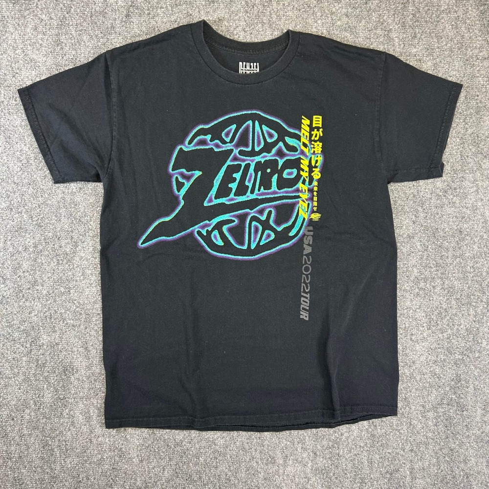Denzel Curry Melt My Eyez USA 2022 Tour T-Shirt Black Large Zeltron Rap Tee